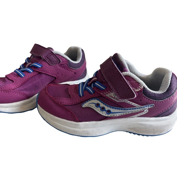 Saucony Other - Saucony Kids Cohesion Purple Blue Athletic Sneakers SK167900 Size 12M